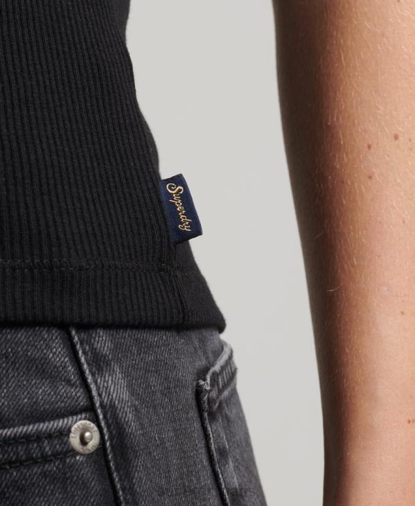 Superdry femmes débardeur bordé de dentelle D64Z2341 vêtements noir