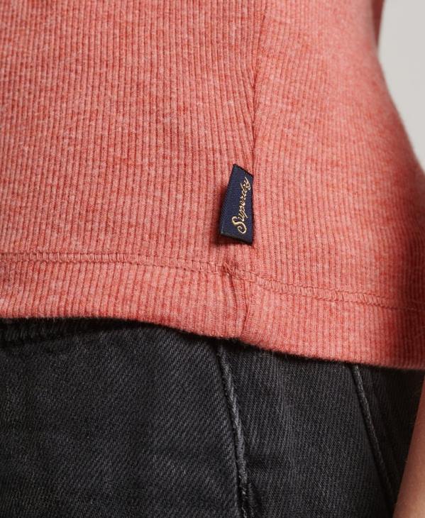 Superdry femmes débardeur bordé de dentelle D64Z2343 vêtements corail