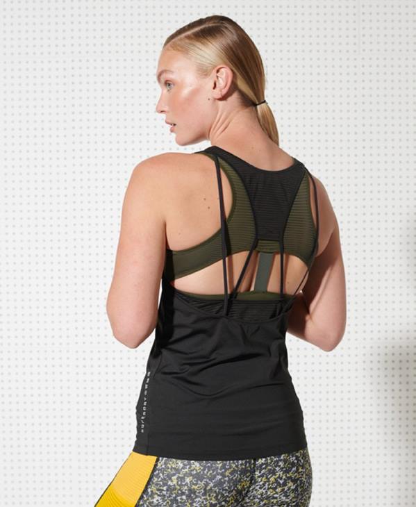 Superdry femmes débardeur à bretelles D64Z3077 vêtements noir