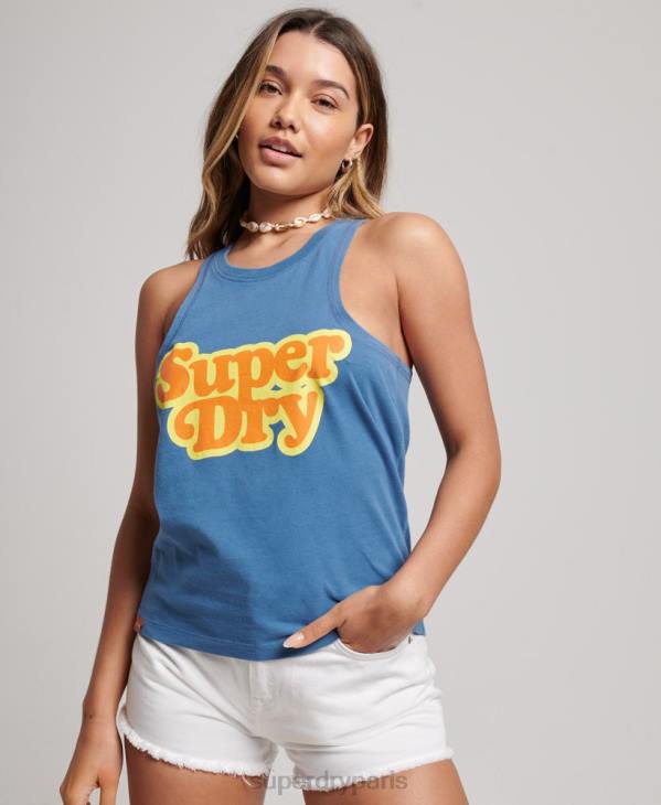 Superdry femmes débardeur classique cooper vintage D64Z2284 vêtements bleu