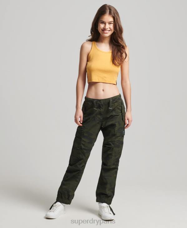 Superdry femmes débardeur court côtelé vintage en coton bio D64Z6701 vêtements jaune