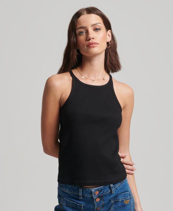 Superdry femmes débardeur de course D64Z2882 vêtements noir