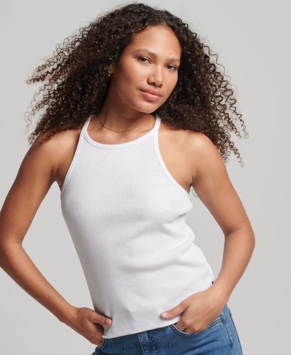 Superdry femmes débardeur de course D64Z2895 vêtements blanc