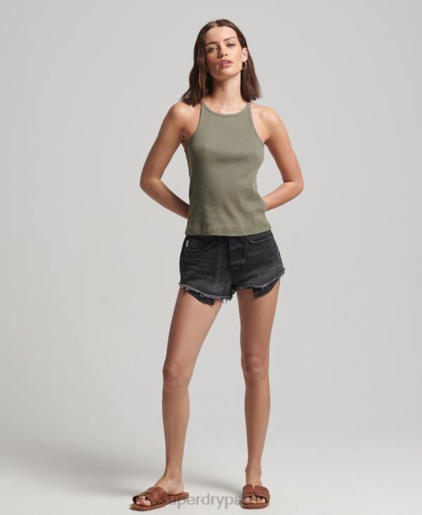 Superdry femmes débardeur de course D64Z2909 vêtements vert