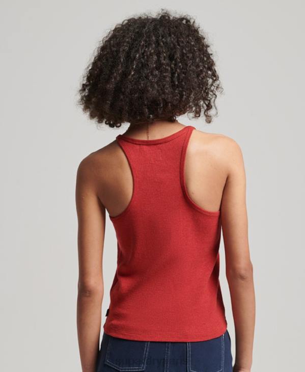 Superdry femmes débardeur de course D64Z2924 vêtements rouge