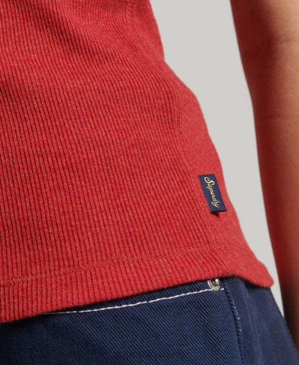 Superdry femmes débardeur de course D64Z2924 vêtements rouge