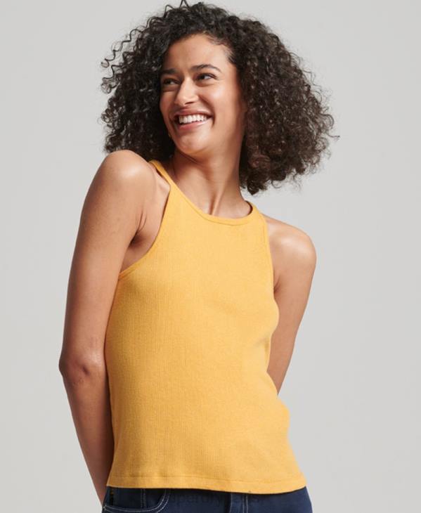Superdry femmes débardeur de course D64Z2945 vêtements jaune