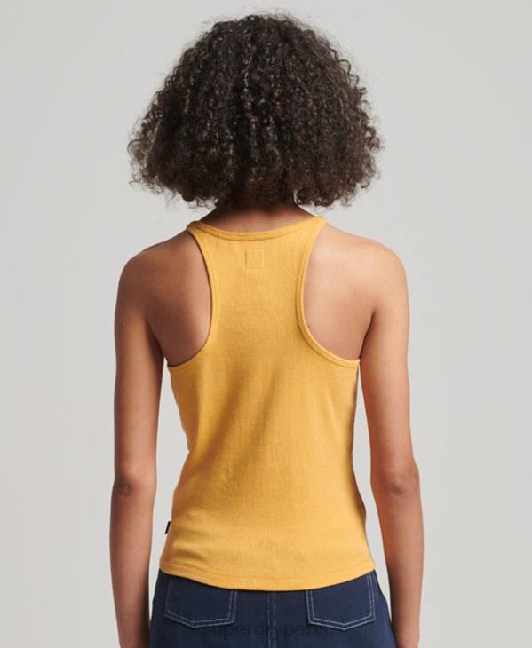 Superdry femmes débardeur de course D64Z2945 vêtements jaune