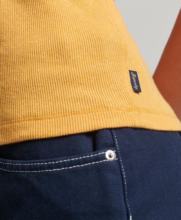 Superdry femmes débardeur de course D64Z2945 vêtements jaune