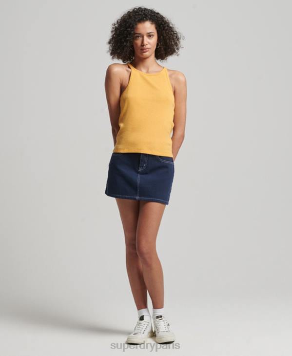 Superdry femmes débardeur de course D64Z2945 vêtements jaune