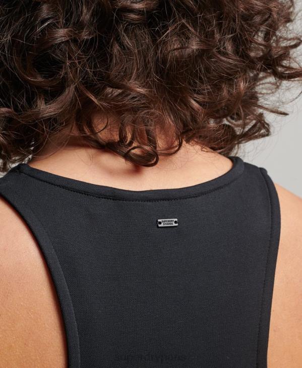 Superdry femmes débardeur de course en jersey studios D64Z2913 vêtements noir