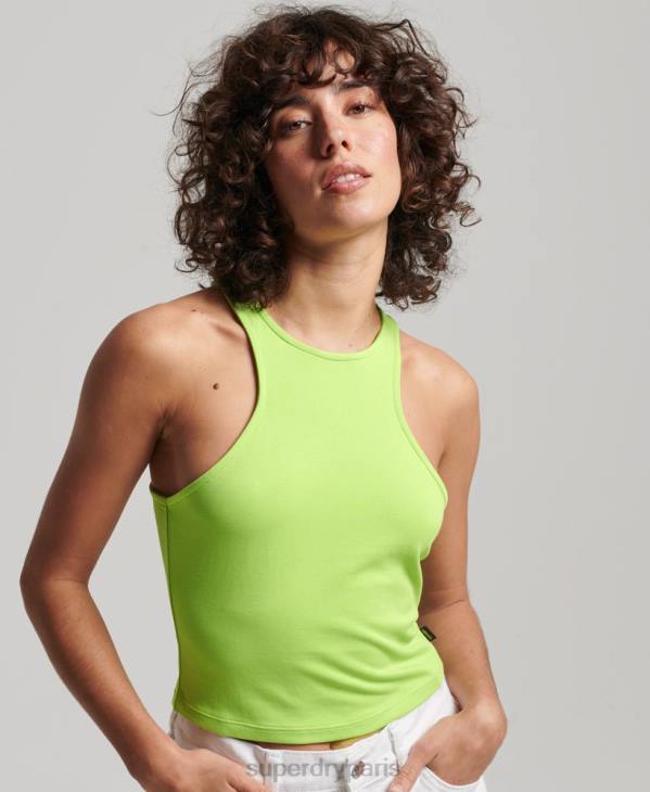 Superdry femmes débardeur de course en jersey studios D64Z2982 vêtements vert