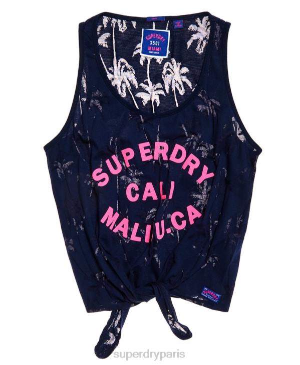 Superdry femmes débardeur de plage surf D64Z6784 vêtements marine