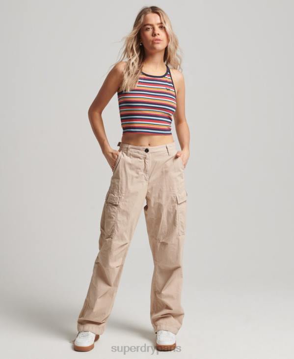 Superdry femmes débardeur de surf à rayures vintage D64Z2942 vêtements marine