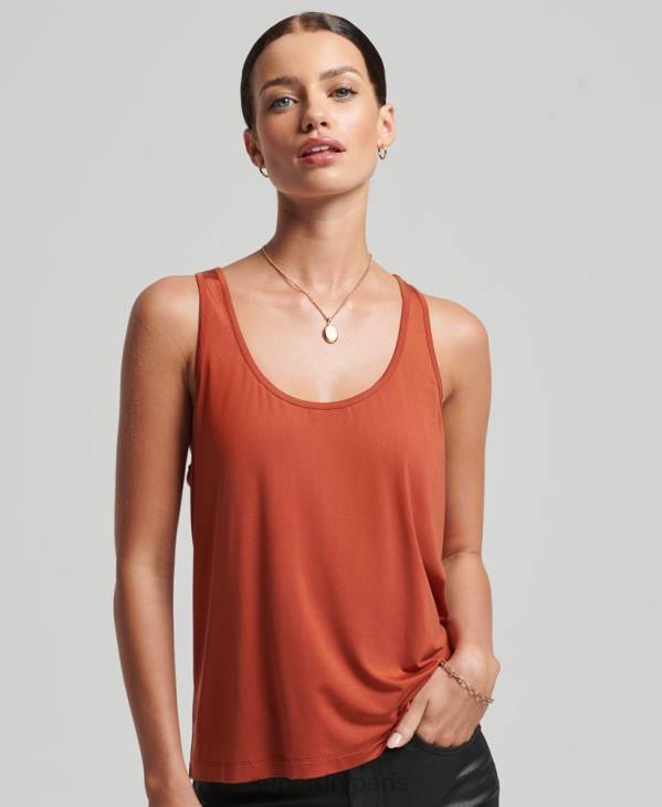 Superdry femmes débardeur en cupro D64Z6705 vêtements rouge