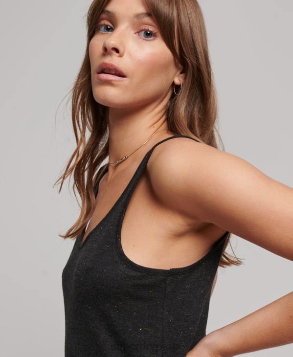 Superdry femmes débardeur en jersey studios D64Z2201 vêtements noir