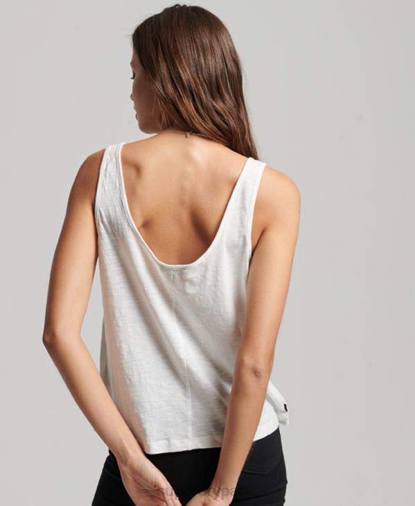 Superdry femmes débardeur en jersey studios D64Z3006 vêtements blanc