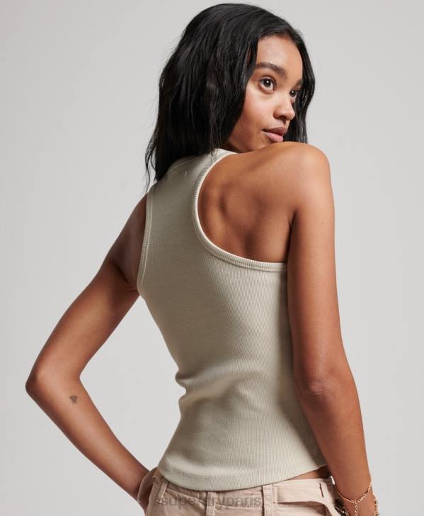 Superdry femmes débardeur essentiel D64Z2896 vêtements beige