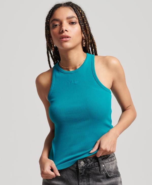 Superdry femmes débardeur essentiel D64Z2979 vêtements turquoise