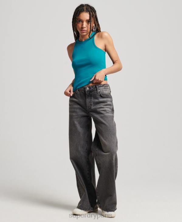 Superdry femmes débardeur essentiel D64Z2979 vêtements turquoise