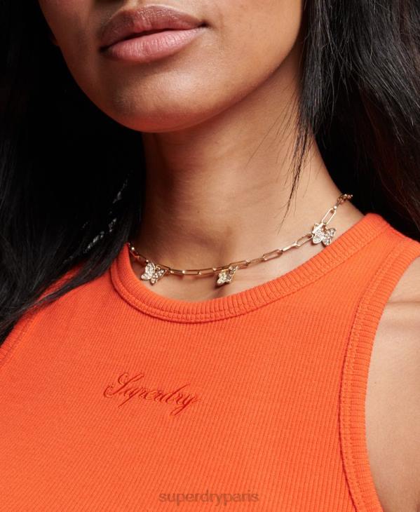 Superdry femmes débardeur essentiel D64Z2980 vêtements orange