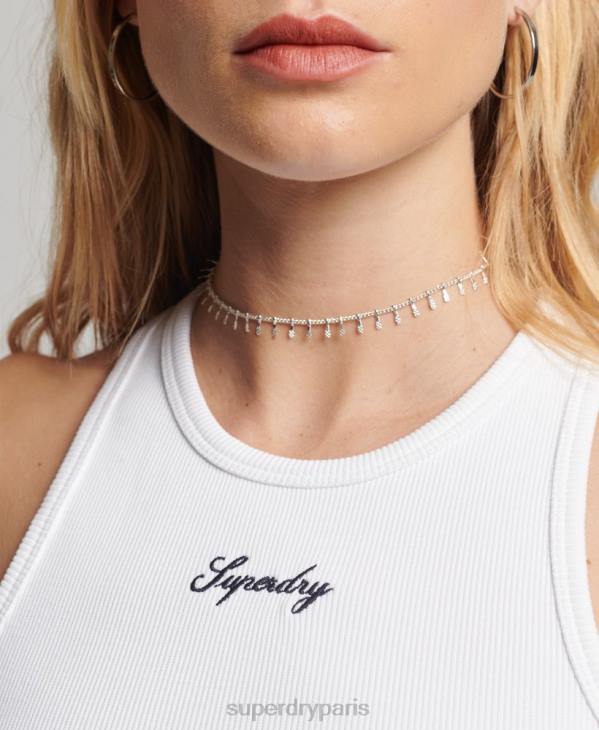 Superdry femmes débardeur essentiel D64Z3008 vêtements blanc