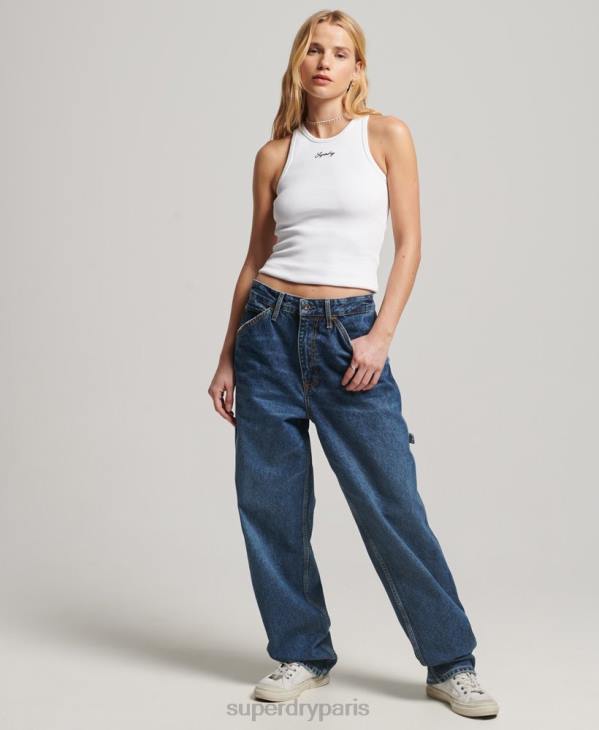 Superdry femmes débardeur essentiel D64Z3008 vêtements blanc