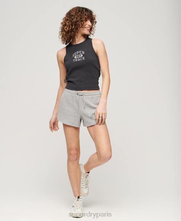 Superdry femmes débardeur gaufré essentiel athlétique D64Z2000 vêtements gris foncé