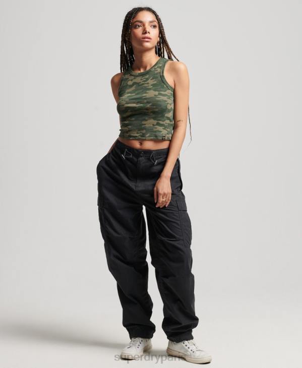 Superdry femmes débardeur à imprimé nageur sur toute la surface D64Z6716 vêtements vert