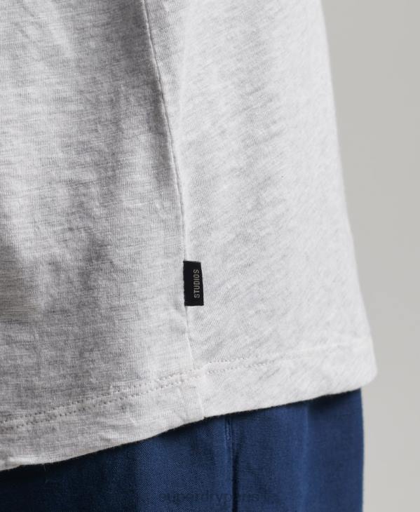 Superdry femmes débardeur à poche en coton bio D64Z6590 vêtements gris clair