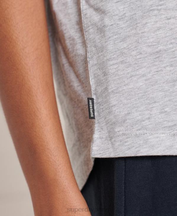 Superdry femmes débardeur à poche en coton bio D64Z6728 vêtements gris clair