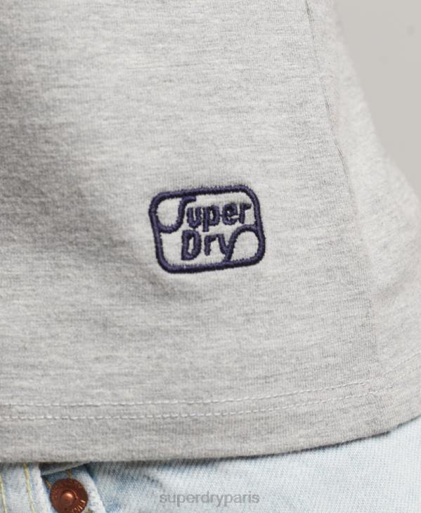 Superdry femmes débardeur à rayures cali D64Z6527 vêtements gris