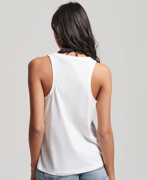 Superdry femmes débardeur vintage shadow D64Z2216 vêtements blanc