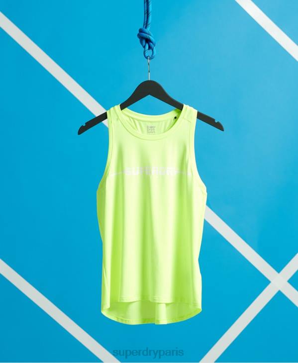 Superdry femmes débardeurs de gym d'entraînement D64Z3082 vêtements jaune