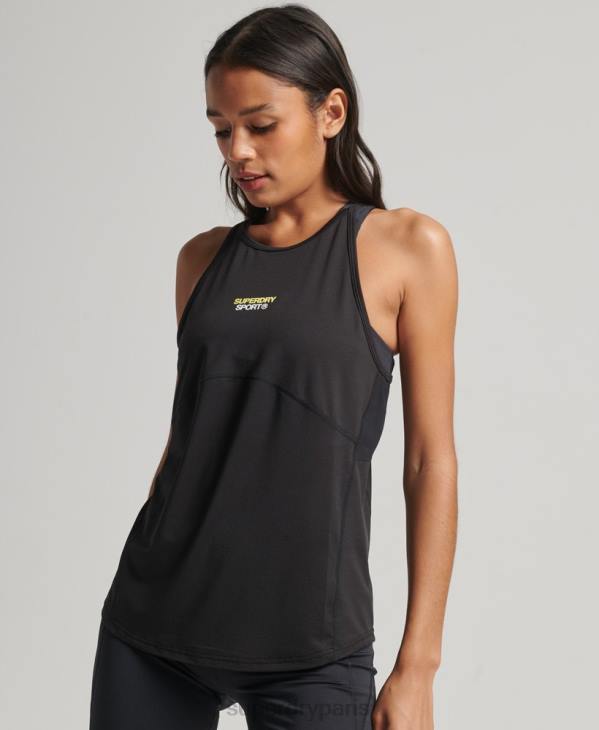 Superdry femmes gilet actif D64Z2977 vêtements noir