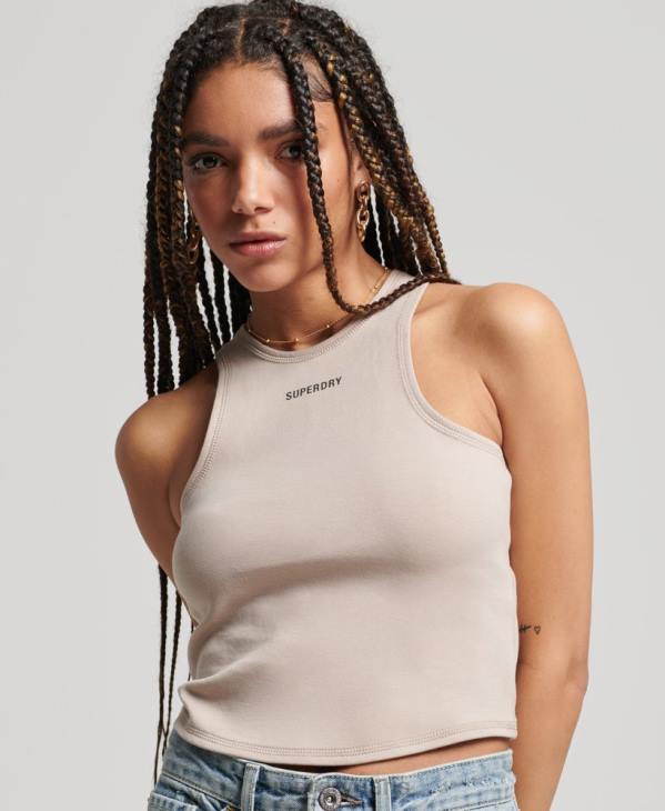Superdry femmes gilet de course code tech D64Z2960 vêtements gris clair