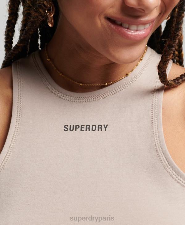 Superdry femmes gilet de course code tech D64Z2960 vêtements gris clair