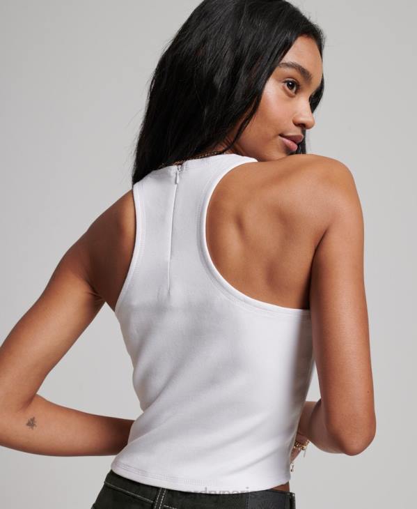 Superdry femmes gilet de course code tech D64Z2965 vêtements blanc