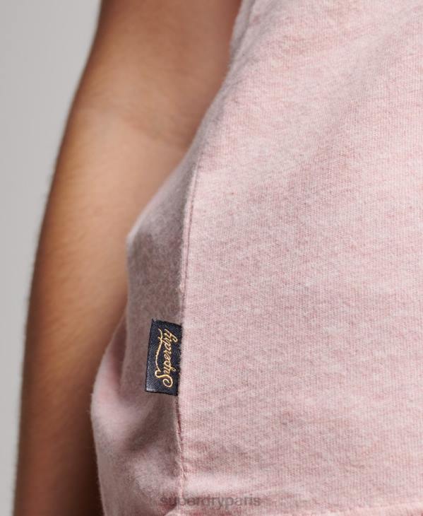 Superdry femmes gilet à logo vintage D64Z2191 vêtements rose