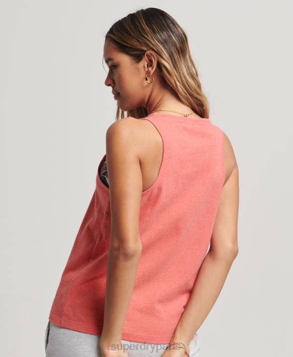 Superdry femmes gilet à logo vintage D64Z2951 vêtements corail
