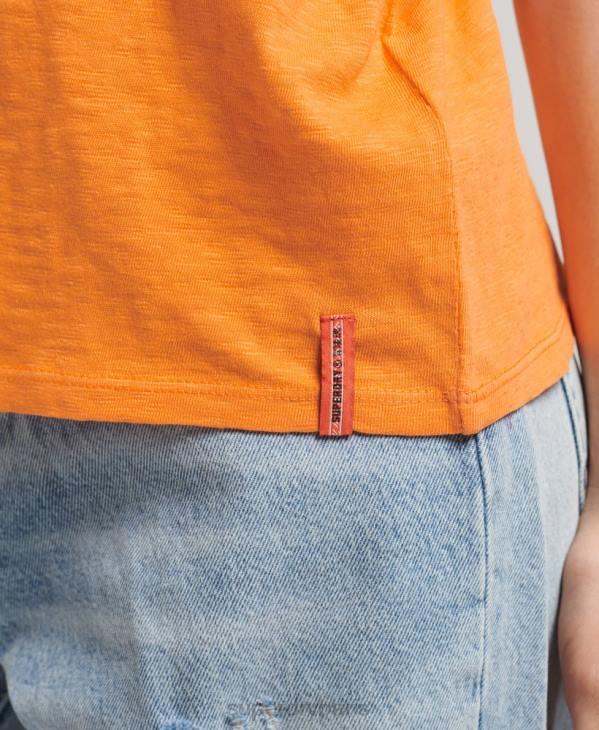 Superdry femmes gilet ranchero surf vintage en coton bio D64Z6573 vêtements orange