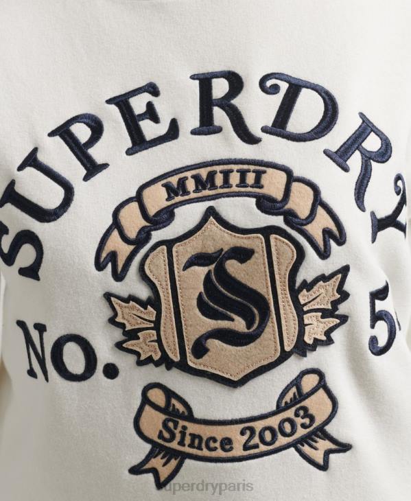 Superdry femmes fierté de l'artisanat robe à col rond D64Z2457 vêtements blanc