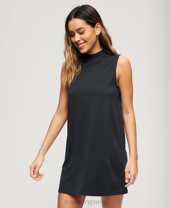 Superdry femmes minirobe trapèze sans manches D64Z1959 vêtements noir