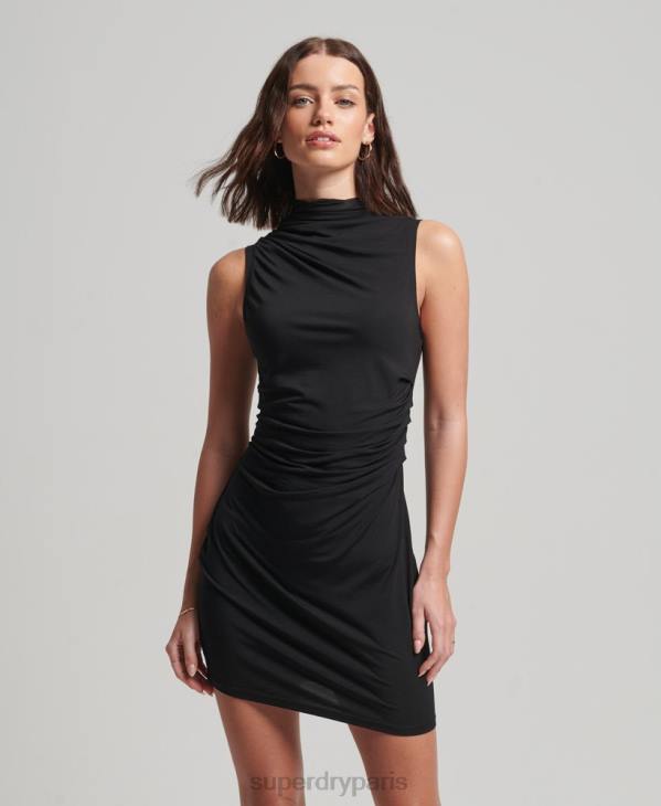 Superdry femmes robe backstage en jersey studios D64Z2427 vêtements noir
