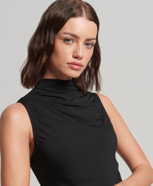Superdry femmes robe backstage en jersey studios D64Z2427 vêtements noir