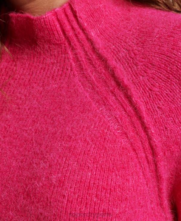 Superdry femmes robe à col roulé D64Z2440 vêtements rose