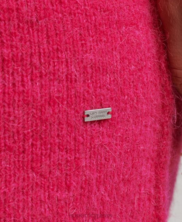 Superdry femmes robe à col roulé D64Z2440 vêtements rose