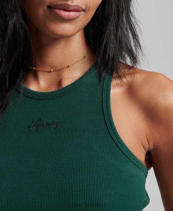 Superdry femmes robe débardeur essentielle à logo code D64Z2424 vêtements vert