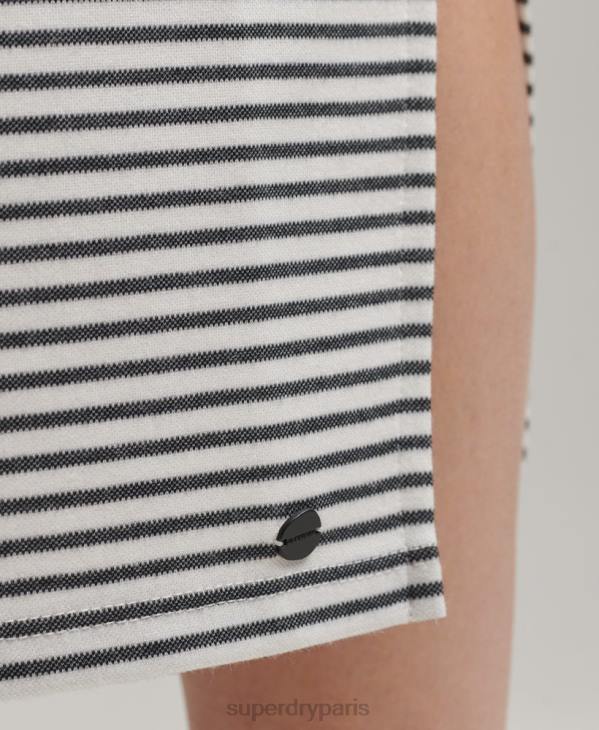 Superdry femmes robe mi-longue à bretelles D64Z2530 vêtements blanc