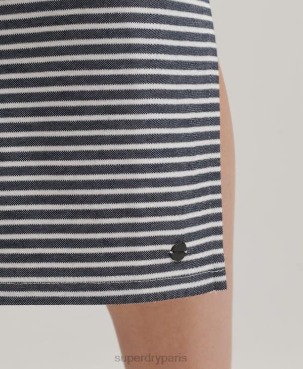 Superdry femmes robe mi-longue à bretelles D64Z2538 vêtements marine